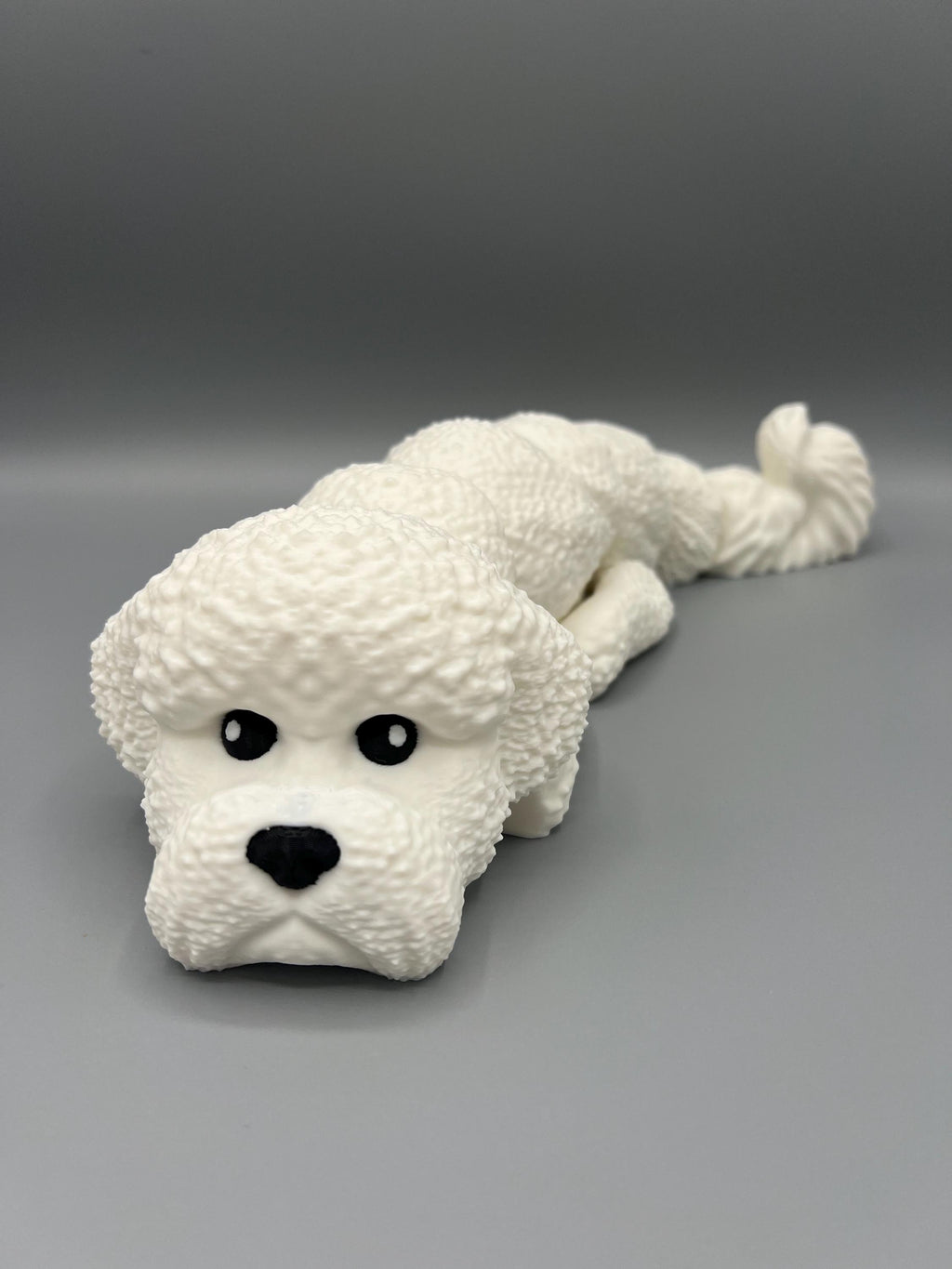 Articulating 3D Printed Bichon Frise Toy: Flexible Dog Lover Gift