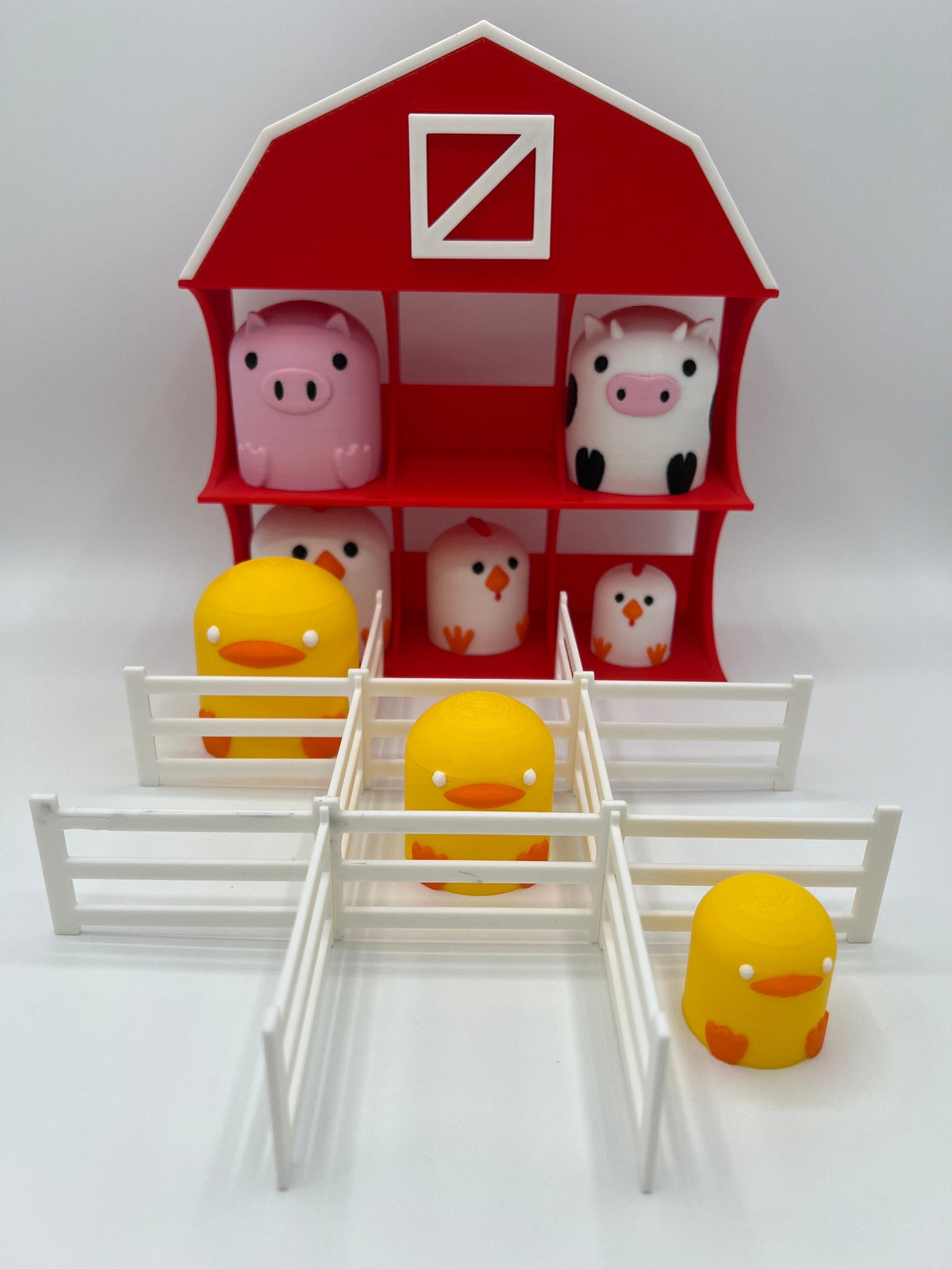 Tic Tac Stack Farm Animal Game: Stacking Toy with Barn