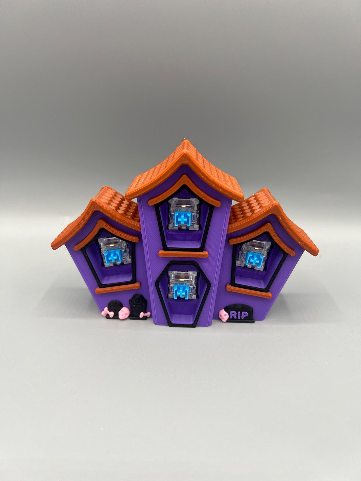 Manor of Madness Clicker Toy | Halloween Fidget Toy | 3D Printed Sensory Toy | Clicky Fidget | Interchangeable Caps | Desk Toy