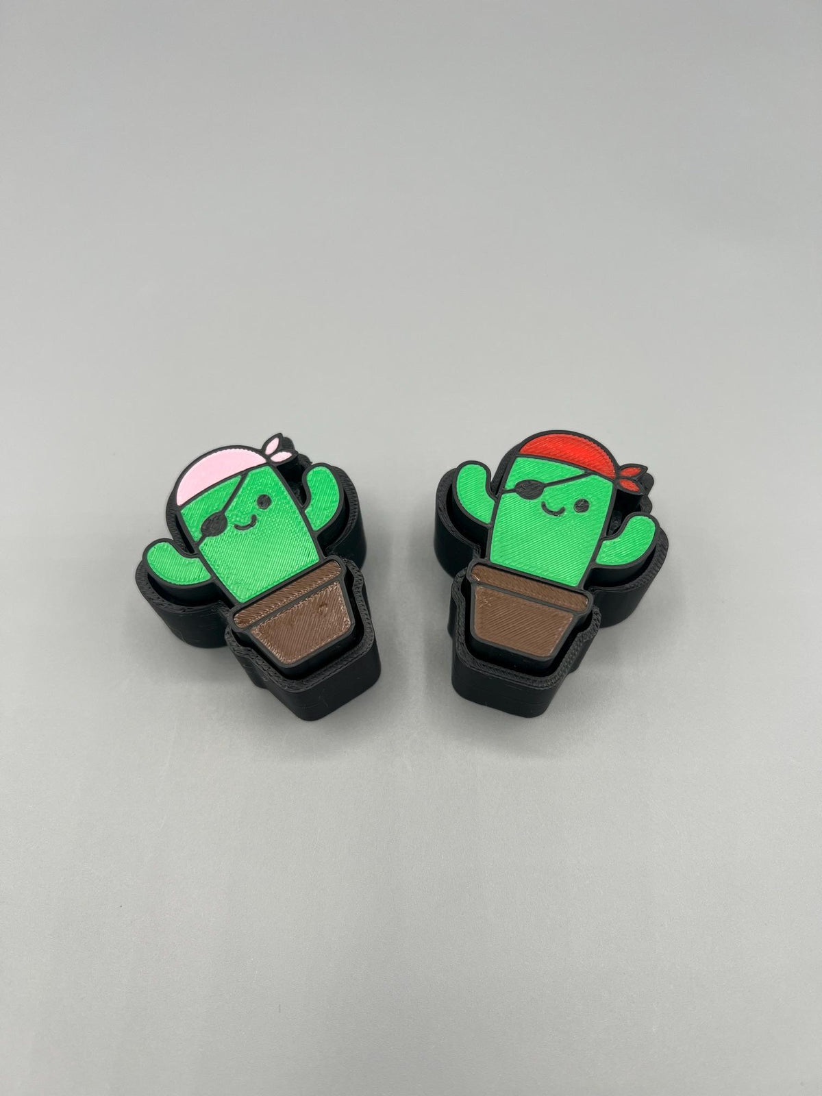 Cactus Eyepatch & Bandana Clicker – 3D Printed Fidget Toy ASMR
