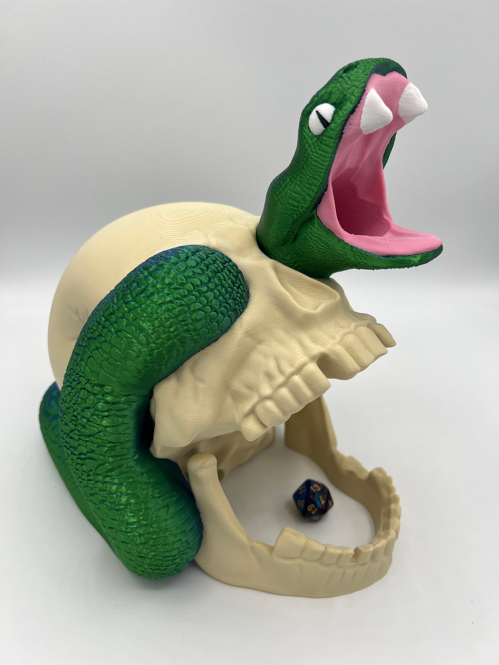 Skull Snake Dice Tower: 3D Printed DnD Tabletop Gaming