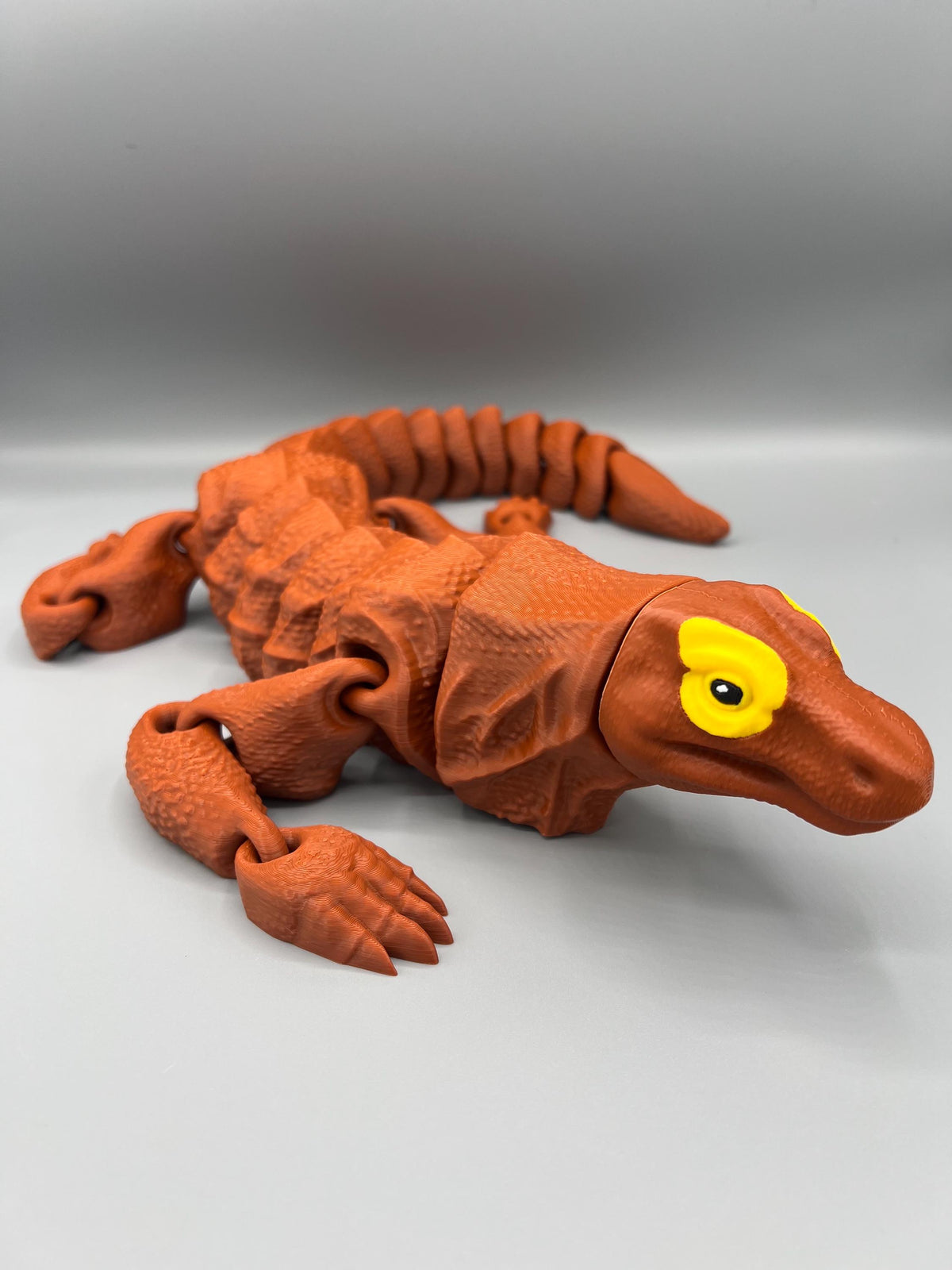 Articulating 3D Printed Komodo Dragon Toy - 23 in Flexi Fidget