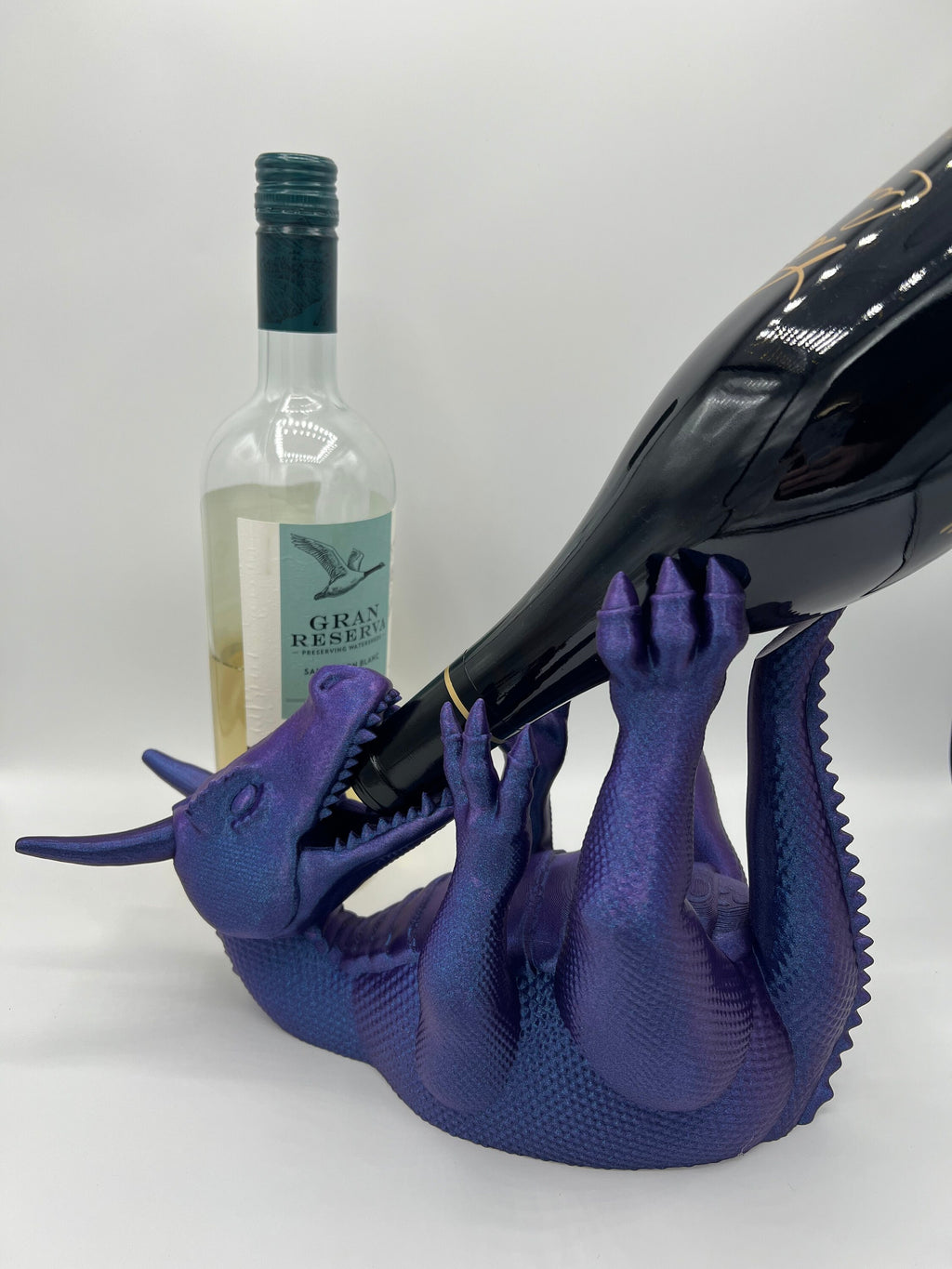 3D Printed Dragon Wine Bottle Holder: Medieval Fantasy Decor