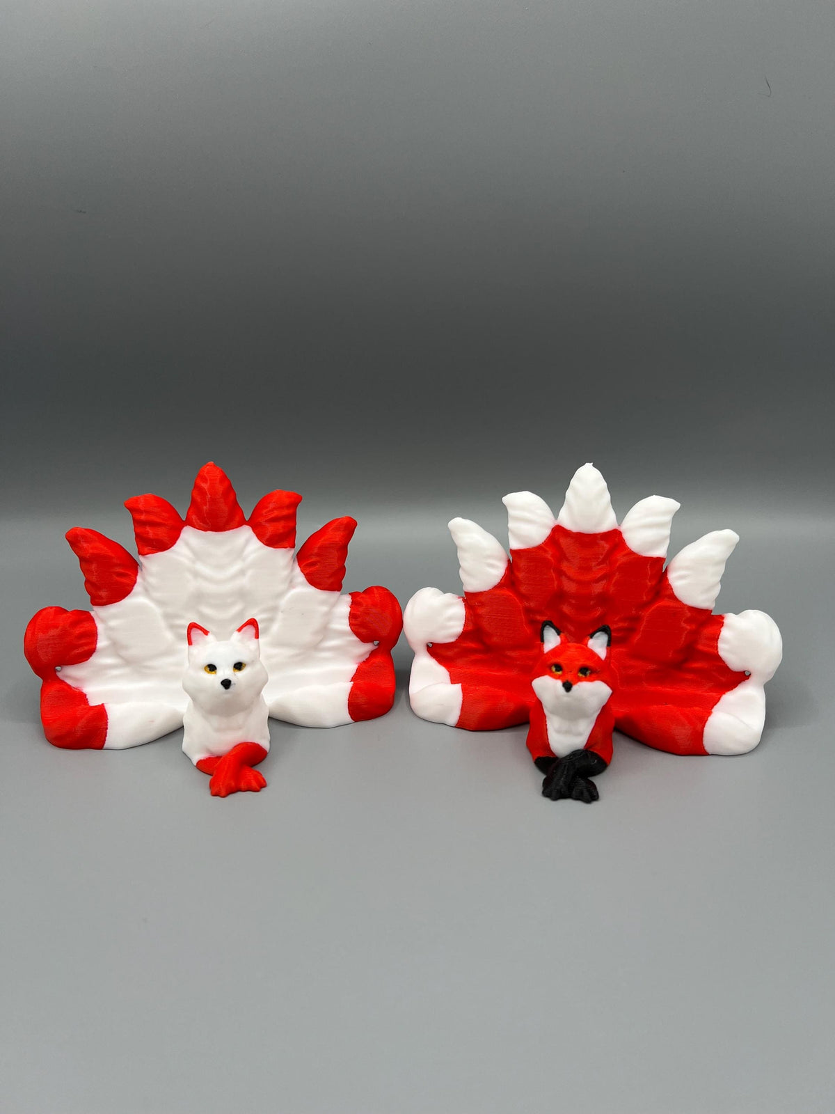 3D Printed Kitsune Fox Business Card Holder: Japanese Desk Decor