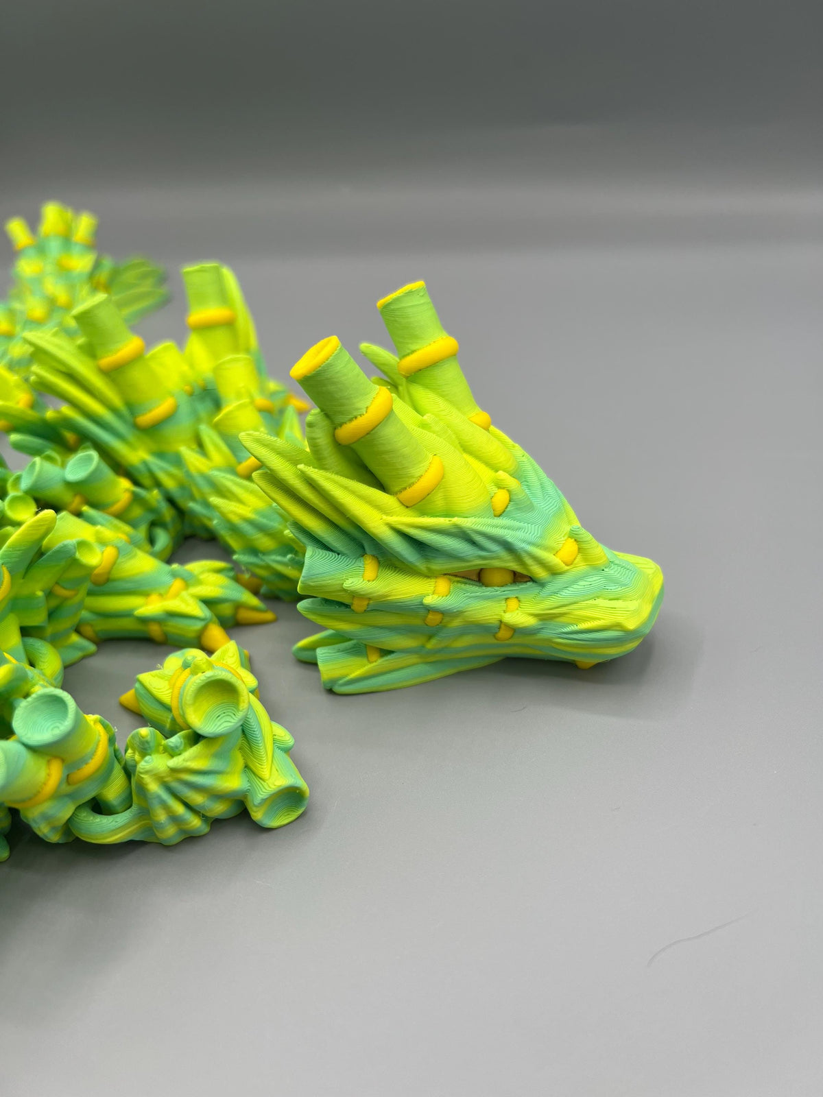 31" Articulating Bamboo Dragon: 3D Printed Fantasy Desk Toy