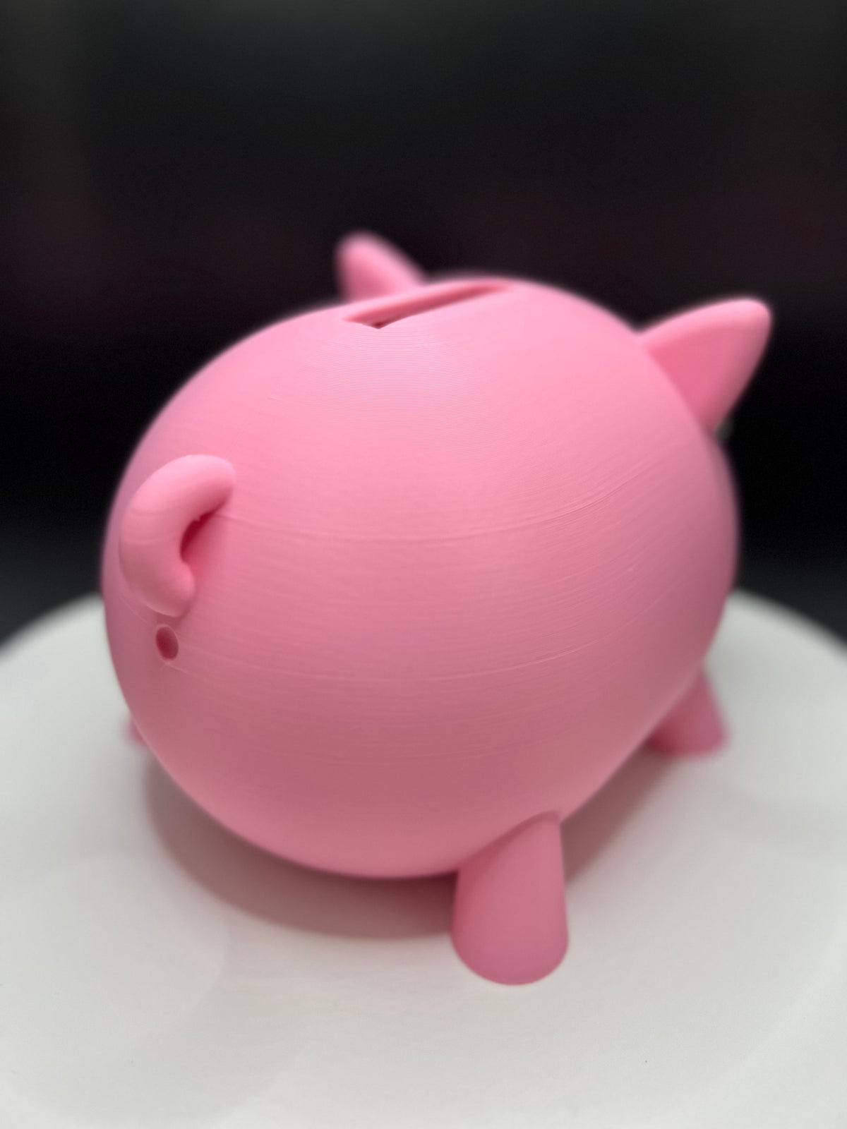 3D Printed Silly Piggy Bank: Pink Coin Storage