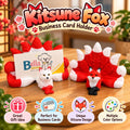 3D Printed Kitsune Fox Business Card Holder: Japanese Desk Decor
