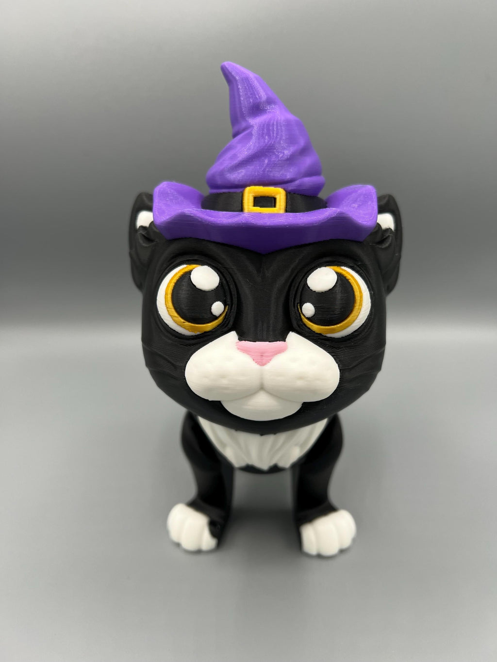 3D Printed Halloween Cat Fidget Toy: Articulating Black Cat Decor