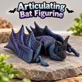 Flexi Bat Figurine: Articulating 3D Printed Burnt Titanium Shimmer Toy