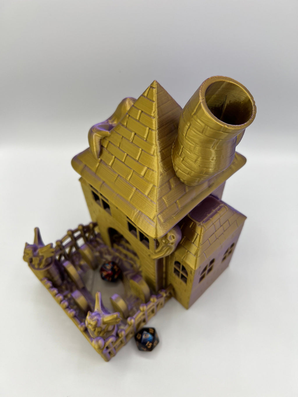 3D Printed Haunted House Dice Tower: DnD Gaming Accessory