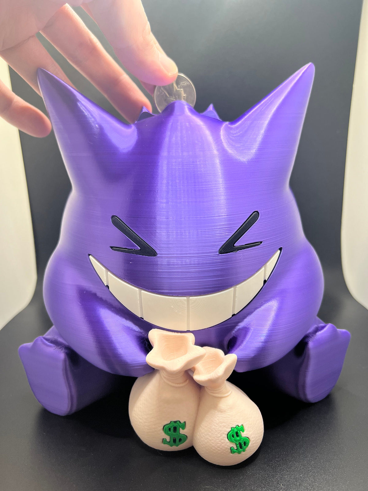 3D Printed Gengar Piggy Bank: Reusable Coin Bank