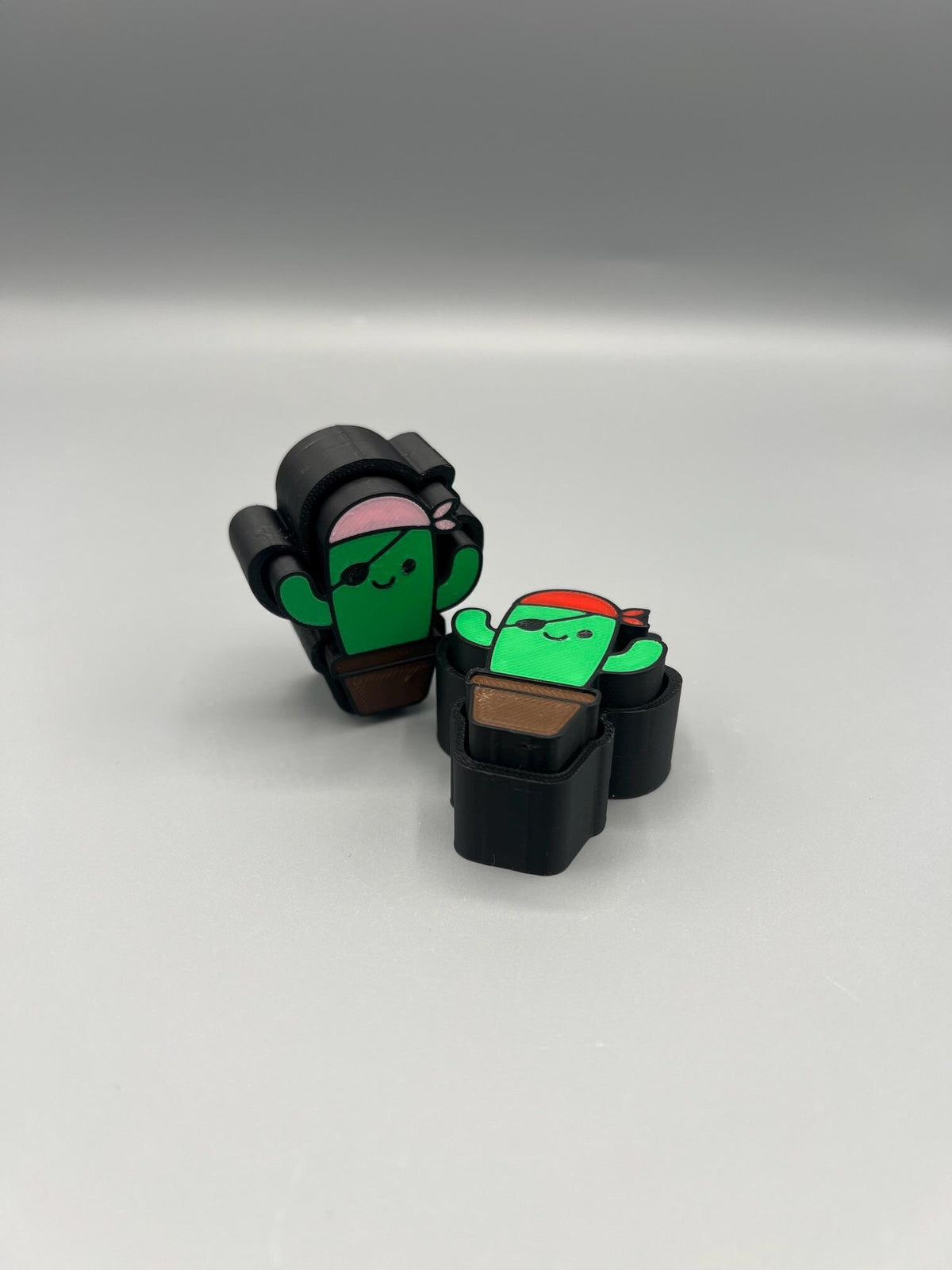 Cactus Eyepatch & Bandana Clicker – 3D Printed Fidget Toy ASMR