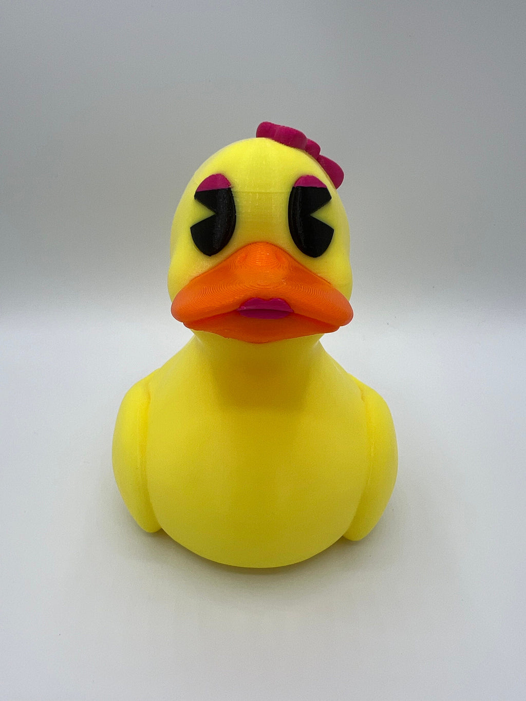Ms. Duckman Figurine: 3D Printed Retro Gaming Desk Decor