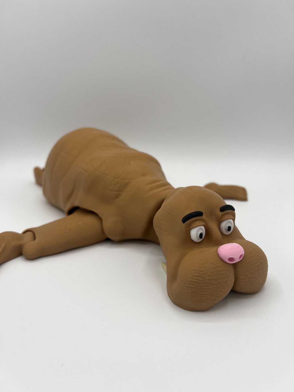 3D Printed Articulating Walrus Toy: Flexible Fidget, Kawaii Sea Animal