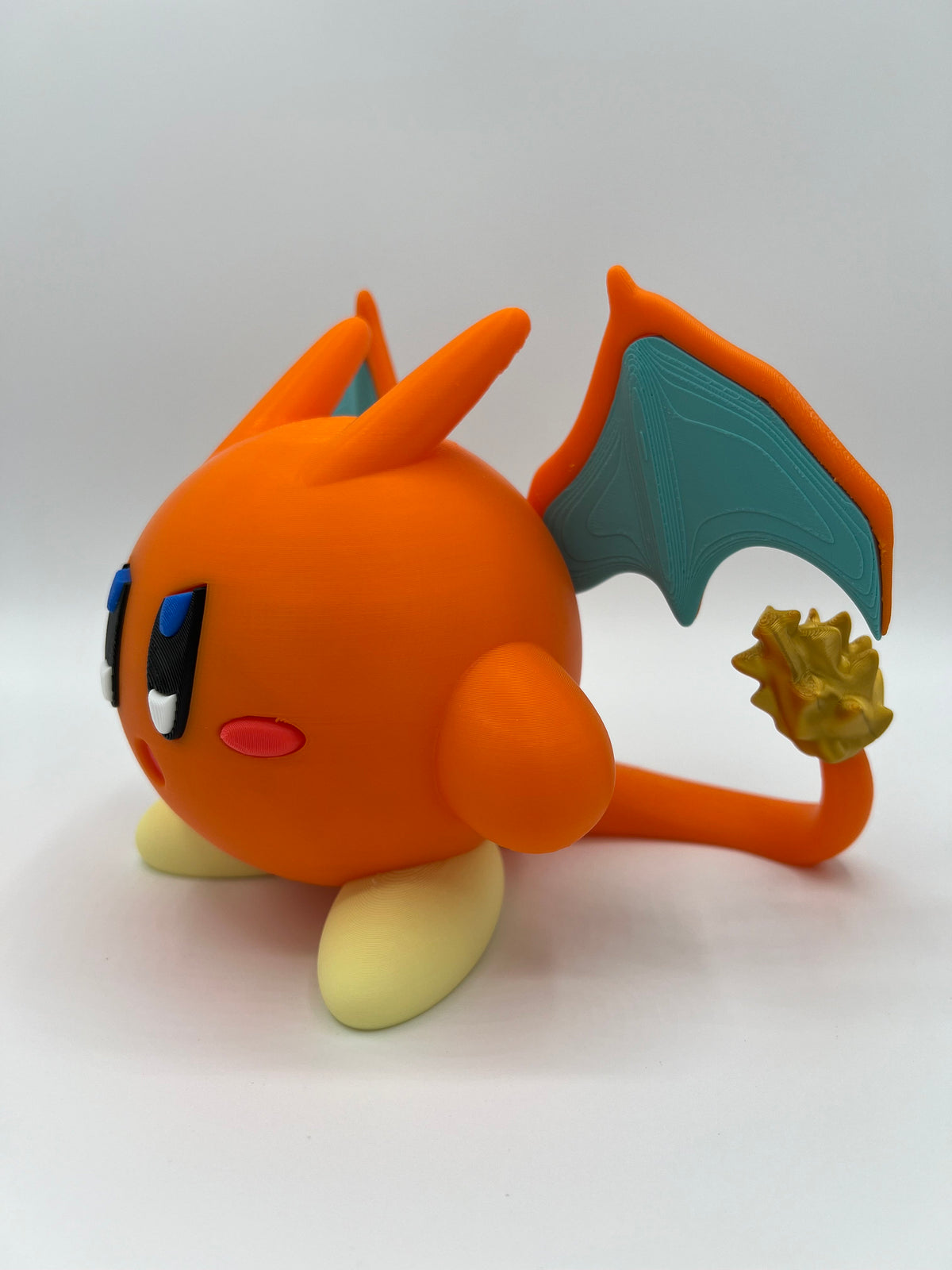 Kirbarizard Figurine: Kirby x Charizard Mashup Model