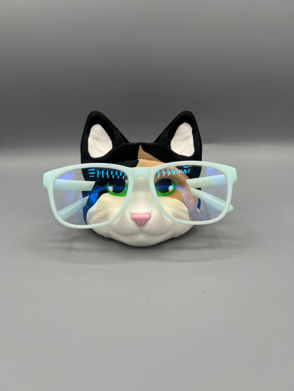 3D Printed Calico Cat Eyeglasses Holder – Cat Lover Gift