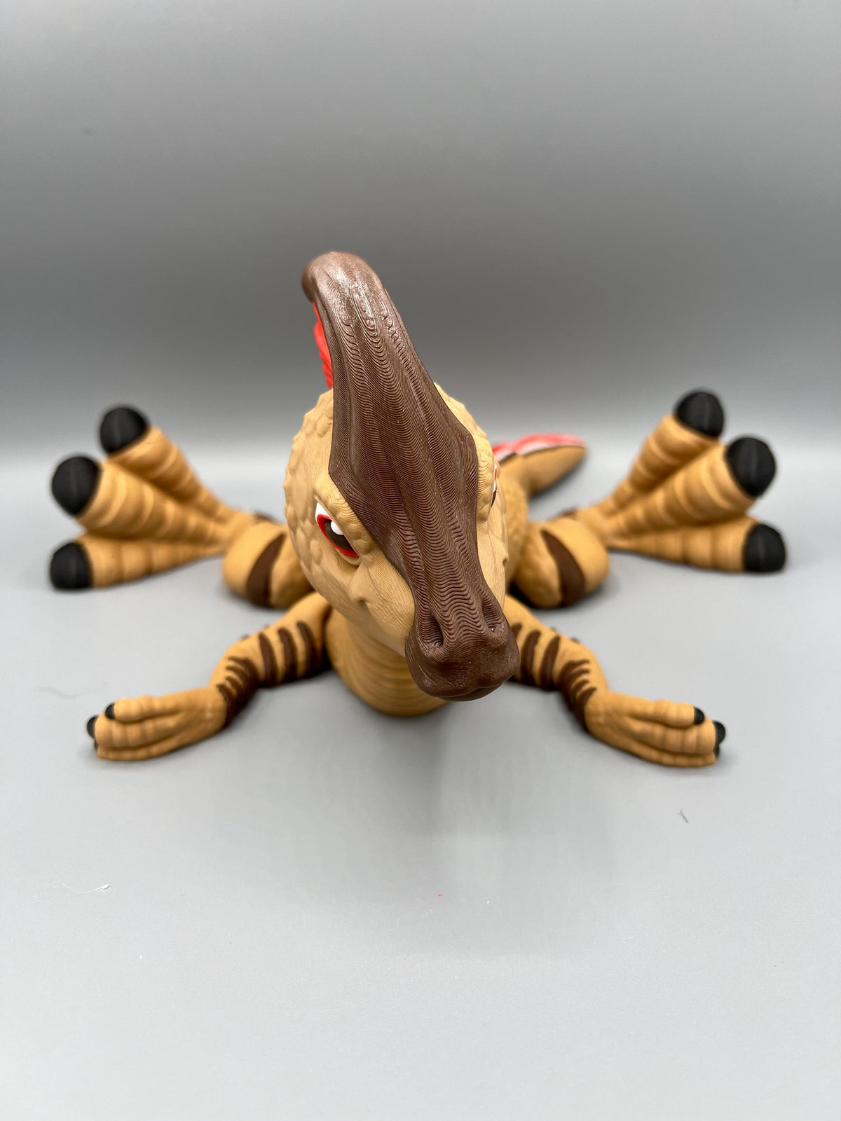 3D Printed Flexi Parasaurolophus Dinosaur Fidget Toy
