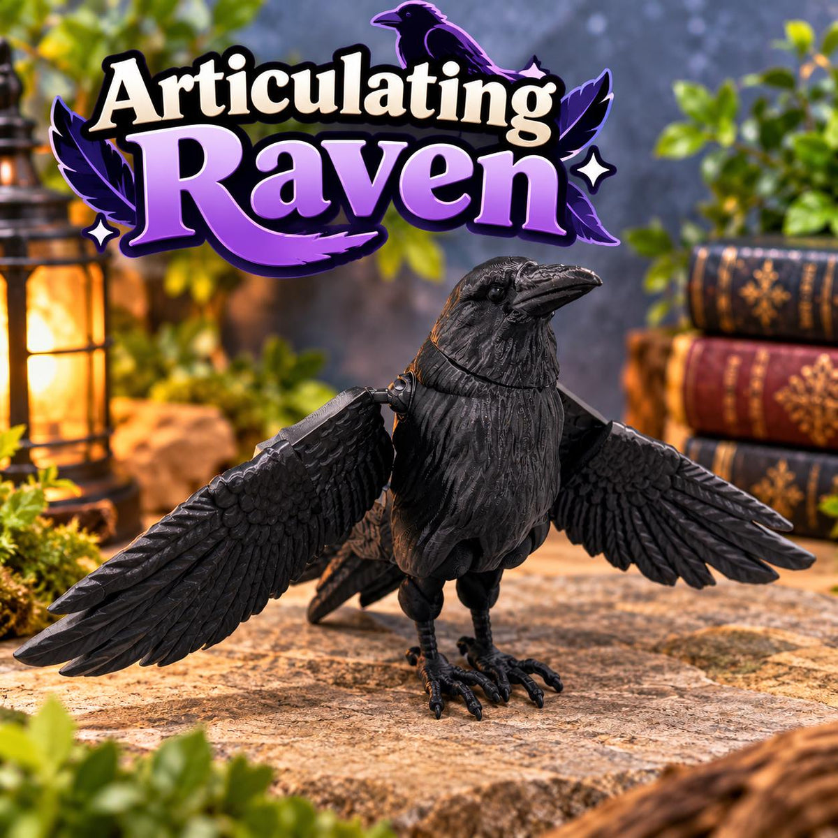 Articulating Flexi Raven Toy: 3D Printed Fidget Figurine