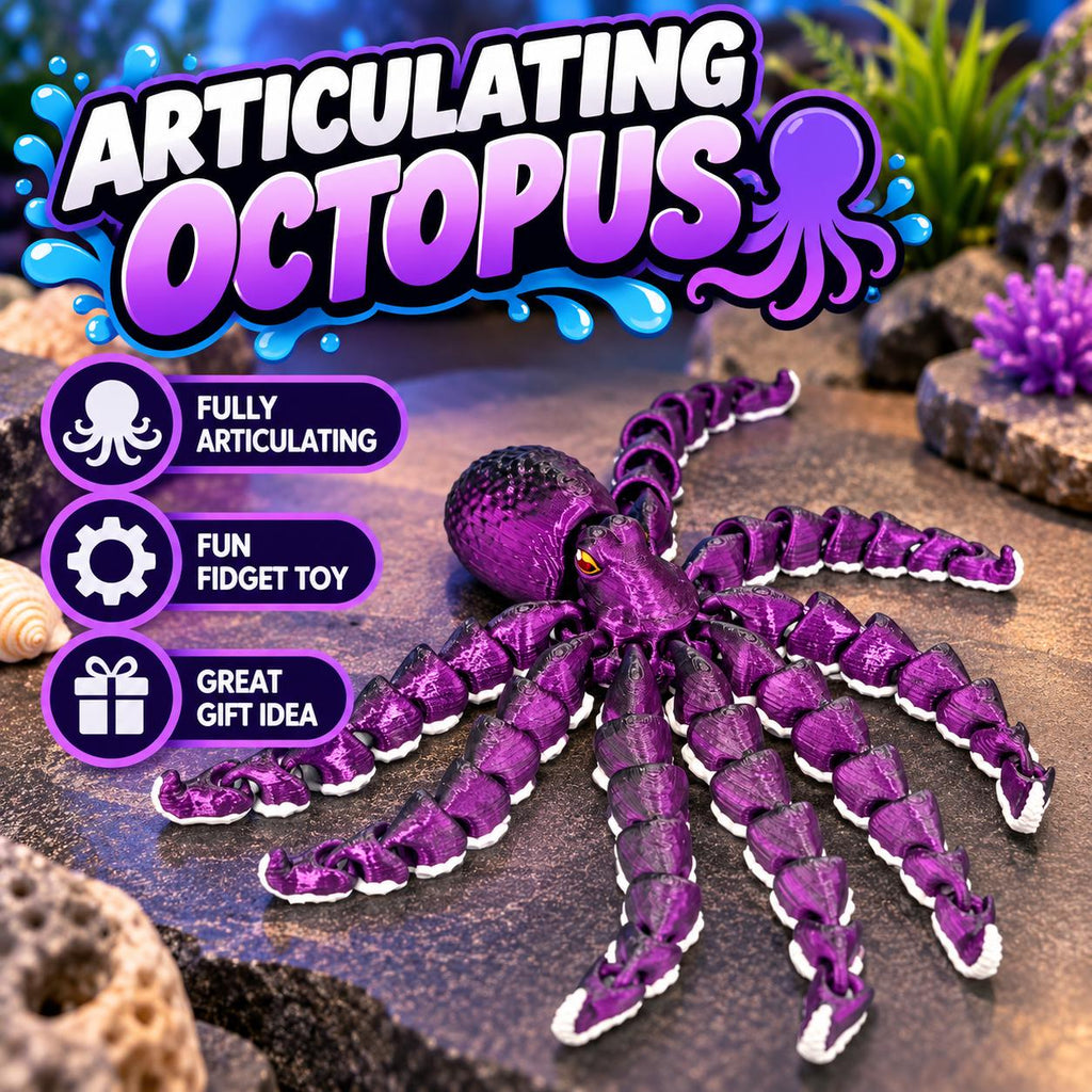 3D Printed Articulating Flexi Octopus: Sensory Fidget Toy