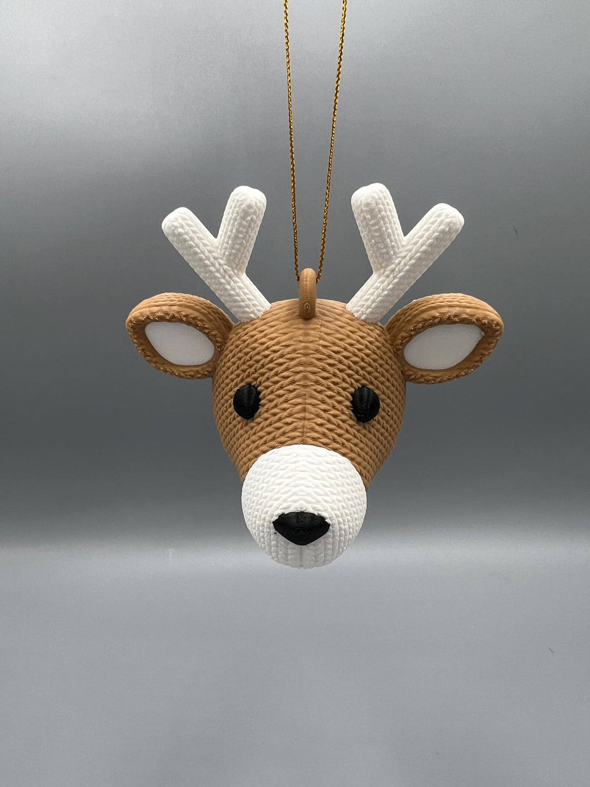 3D Printed Knitted Deer Christmas Ornament: Festive Tree Hanging