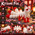3D Printed Kitsune Figurine: Articulated Flexible Fidget Toy