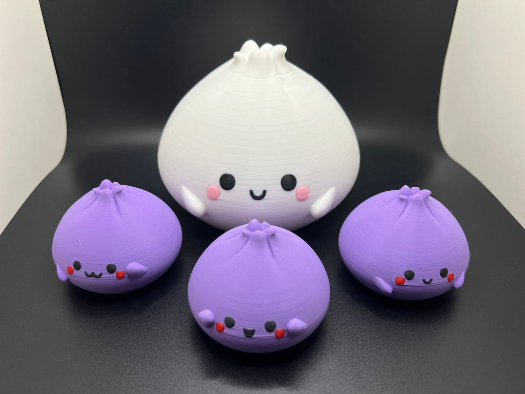 3D Printed Cute Bao Dim Sum Toys | Kawaii Foodie Gift Set