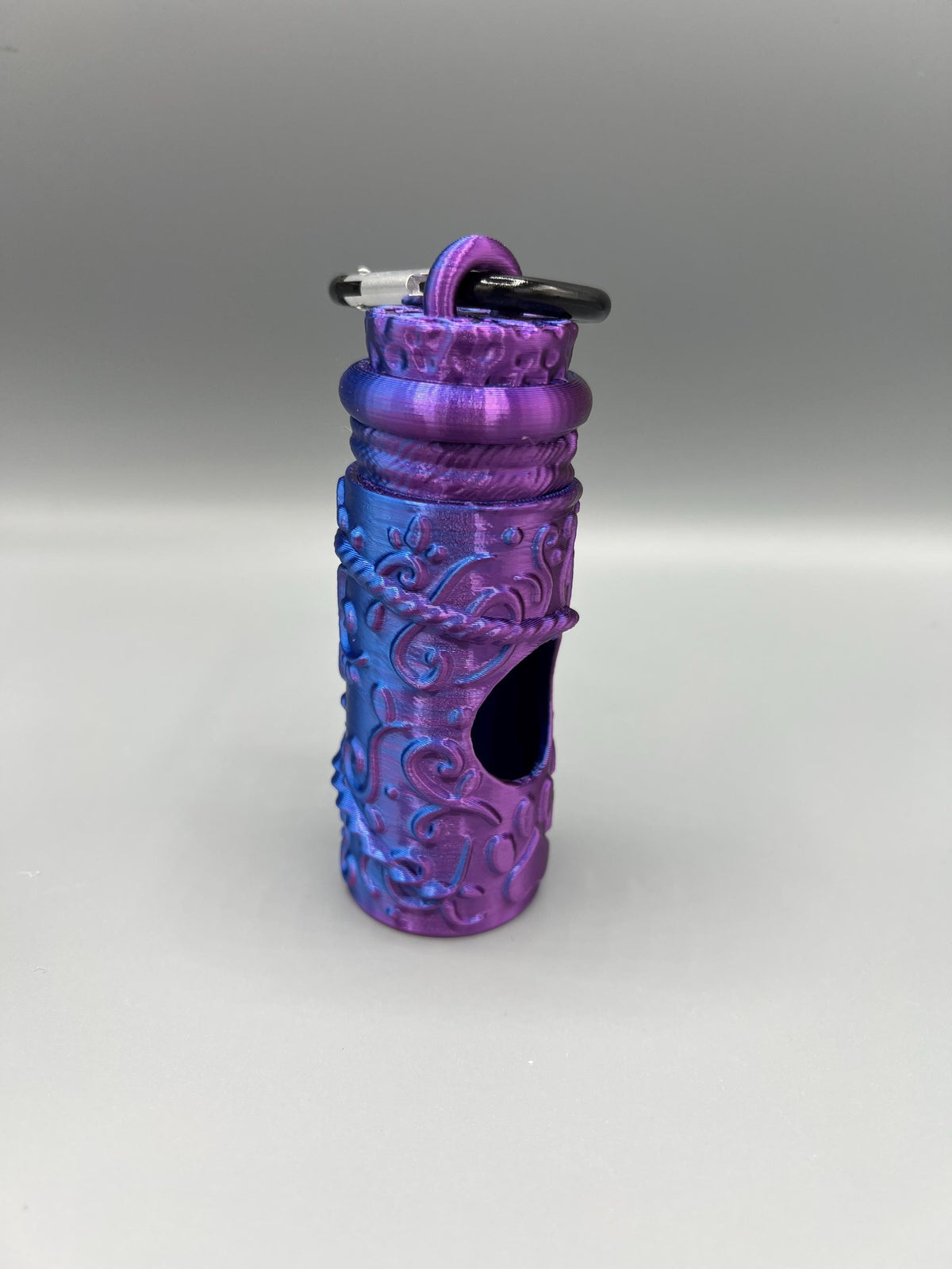 3D Printed Dog Poop Bag Holder: Paw Print Design, Carabiner Clip