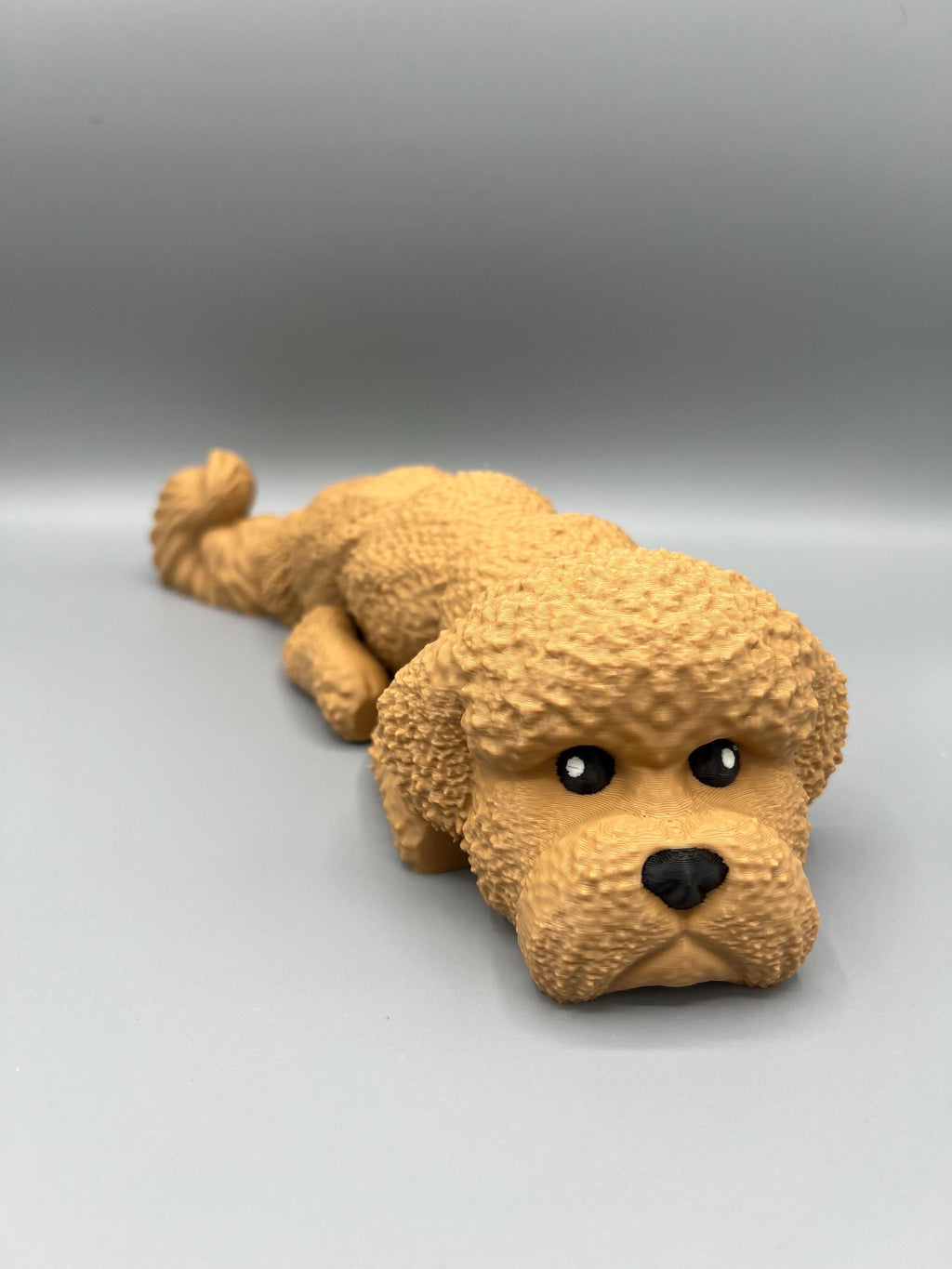 Articulating 3D Printed Bichon Frise Toy: Flexible Dog Lover Gift
