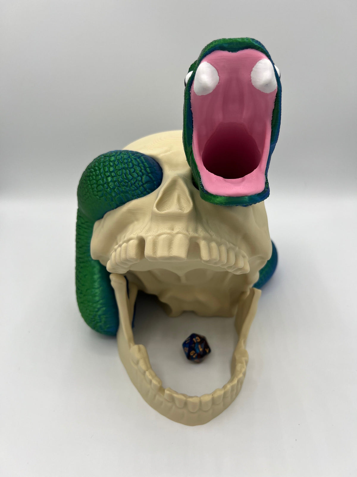 Skull Snake Dice Tower: 3D Printed DnD Tabletop Gaming