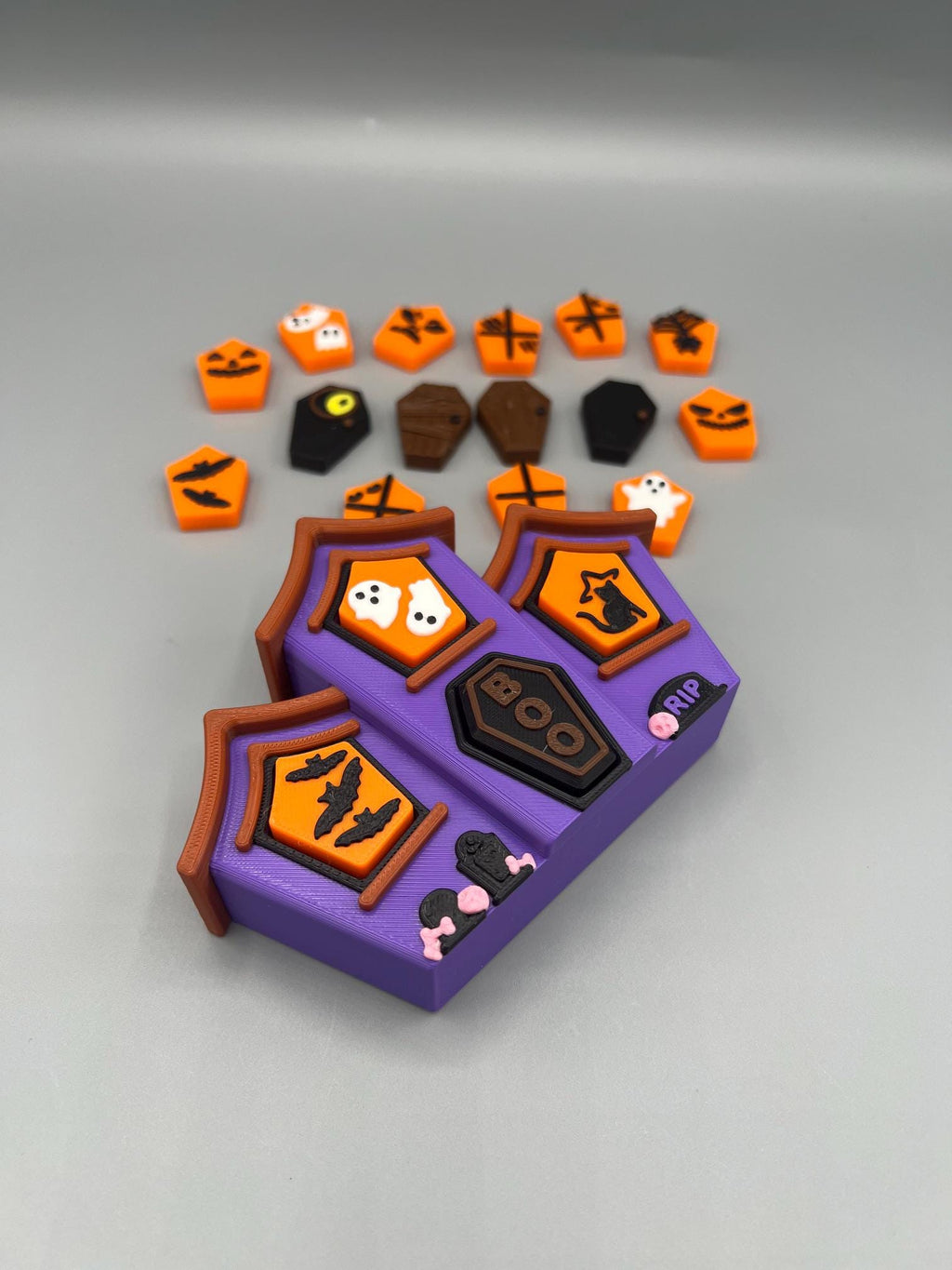 Manor of Madness Clicker Toy | Halloween Fidget Toy | 3D Printed Sensory Toy | Clicky Fidget | Interchangeable Caps | Desk Toy