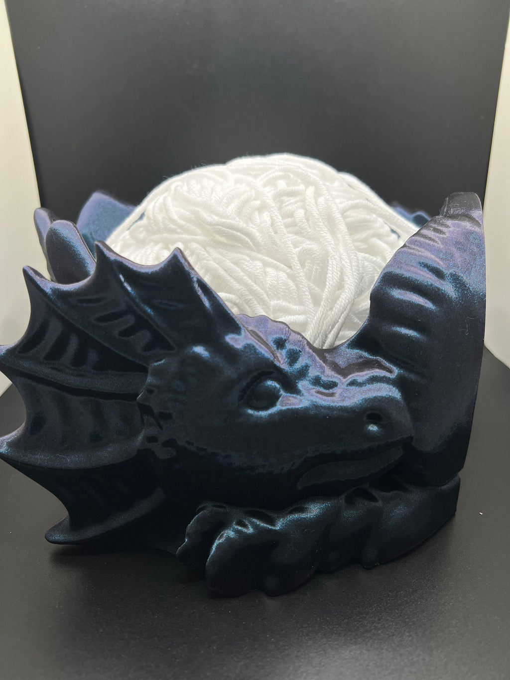 3D Printed Dragon Yarn Bowl: Crochet Knitting Accessories