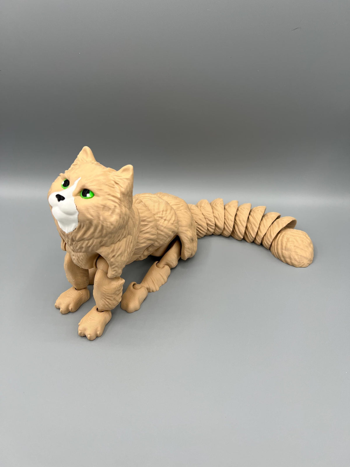 3D Printed Flexi Cat Toy: Articulating Long-Haired Fidget