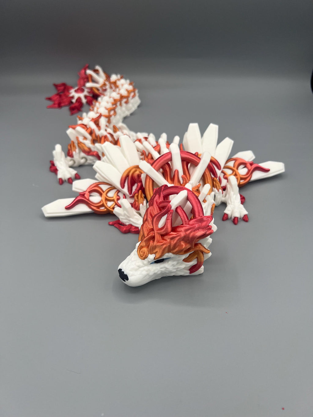 3D Printed Articulating Solar Dragon | 32" Fantasy Fidget Toy