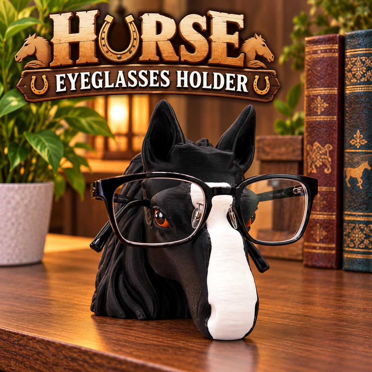 3D Printed Horse Eyeglasses Holder: Custom Desk Organizer