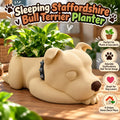 Sleeping Staffy Planter: Staffordshire Bull Terrier Dog Planter