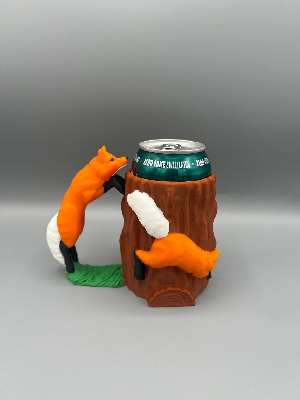 3D Printed Fox Can Holder: Ergonomic Drink Beverage Cooler