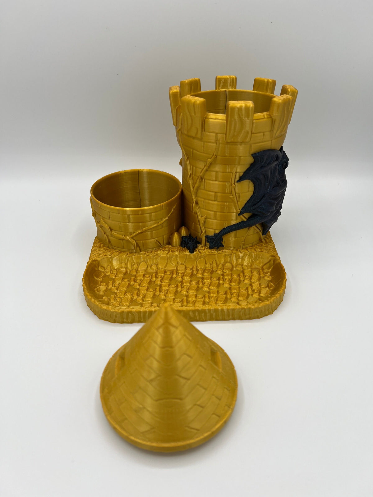Dragon Castle Desk Organizer: 3D Printed Medieval Pen & Phone Holder
