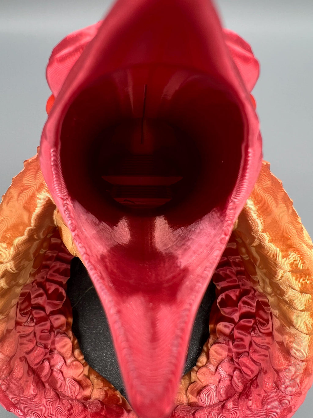 3D Printed Raven Dice Tower: Galaxy Black & Fiery Red - DnD RPG Gaming