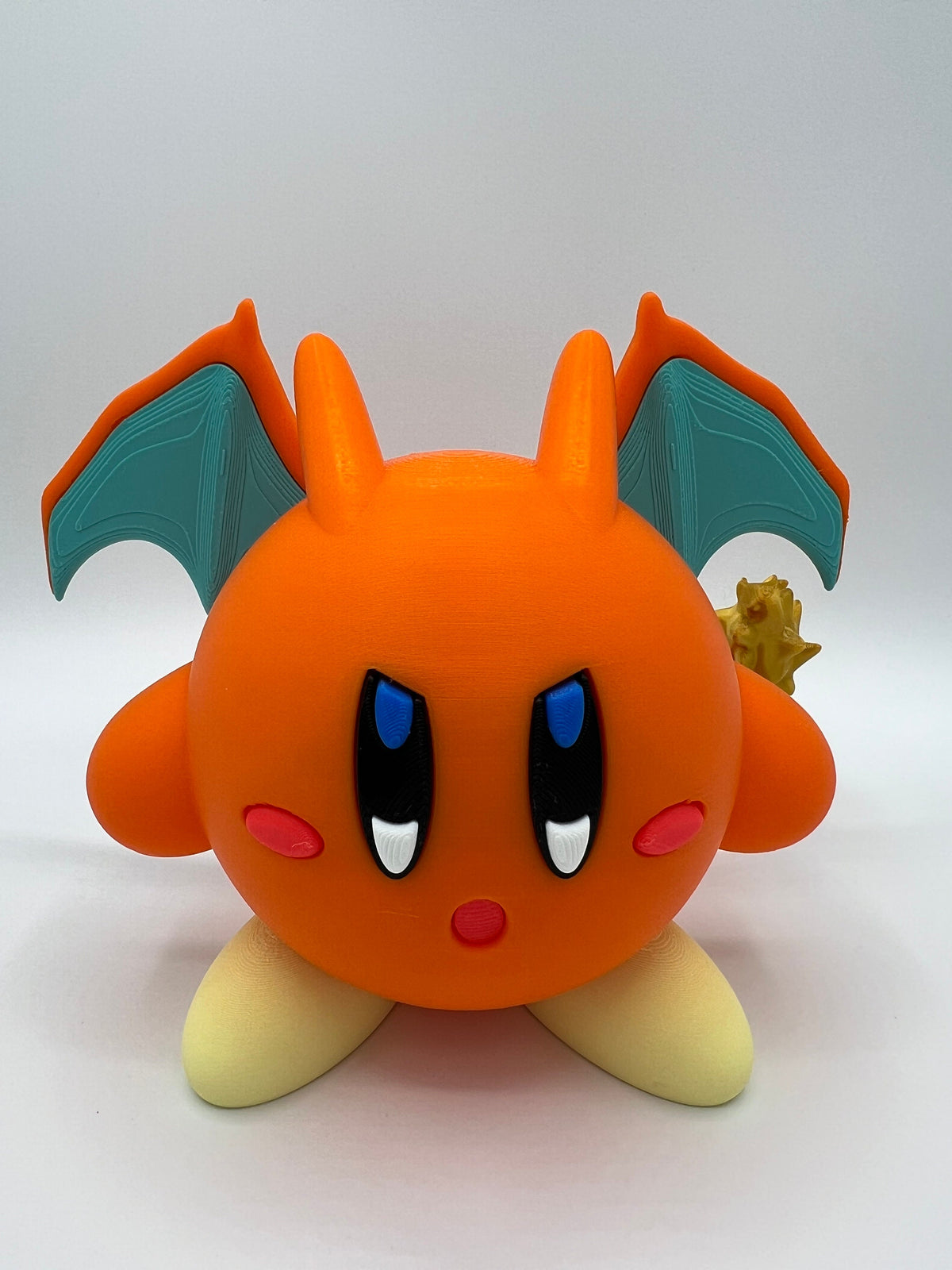 Kirbarizard Figurine: Kirby x Charizard Mashup Model
