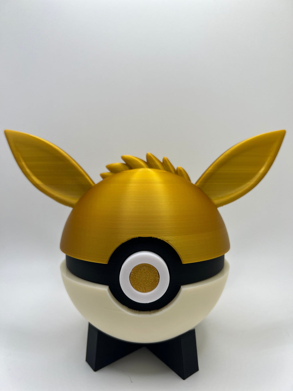 Eevee Pokeball: Golden Fox, 3D Printed Anime Decor