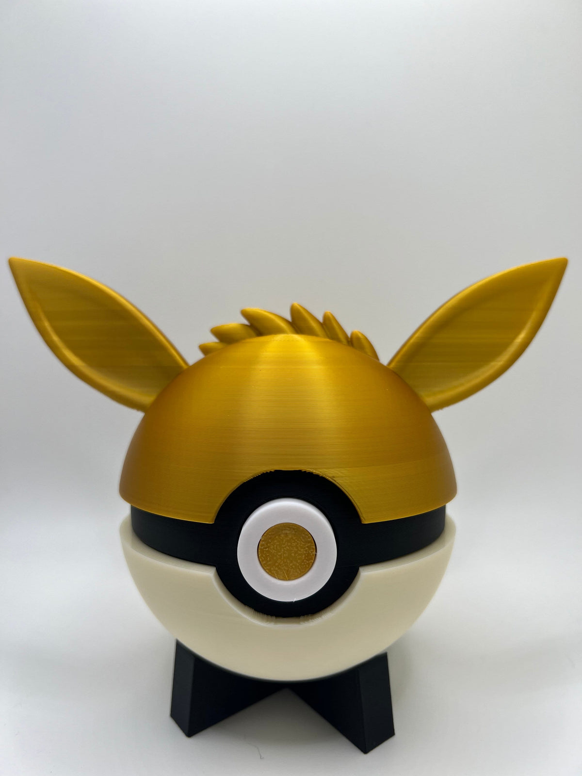 Eevee Pokeball: Golden Fox, 3D Printed Anime Decor