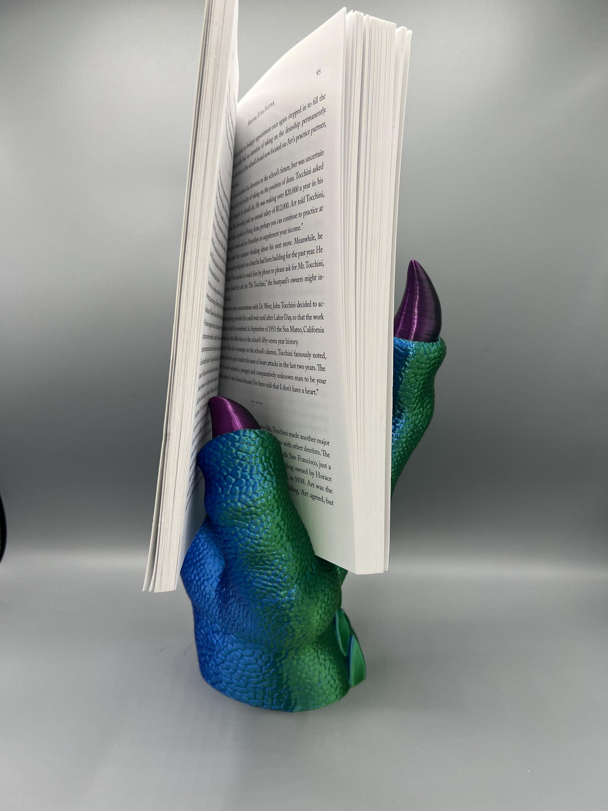 3D Printed Dragon Claw Book Stand: Fantasy Book Decor & Bookmark