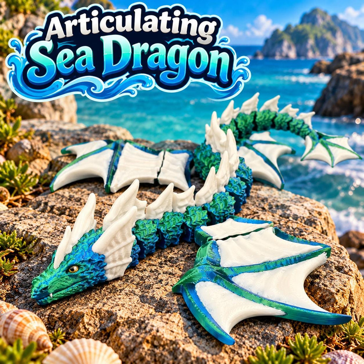 Articulating 3D Printed Sea Dragon: Flexi Fidget Figurine