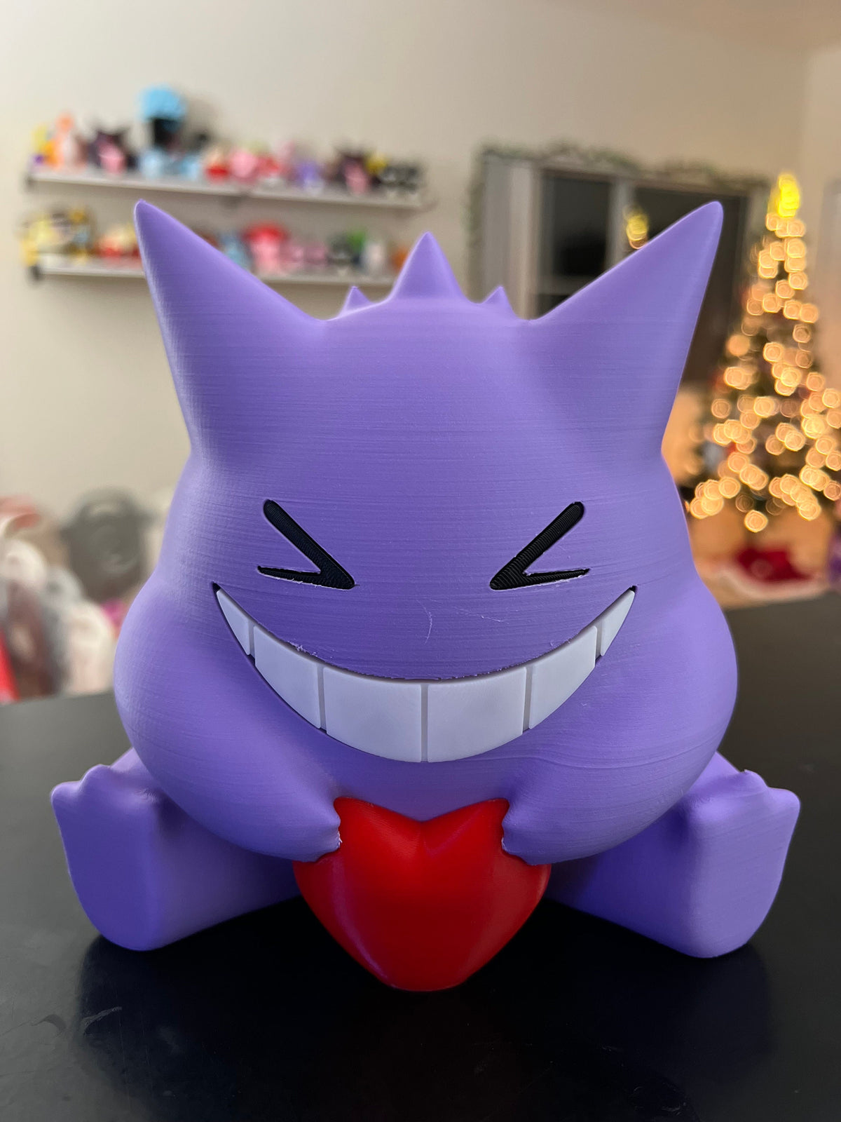 3D Printed Heartful Gengar Figurine | Pokemon Fan Gift