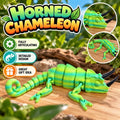 Horned Chameleon Flex Toy: 3D Printed Reptile Fidget
