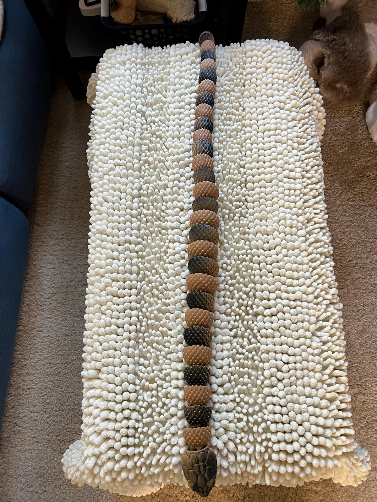 33 Inch 3D Printed Copperhead Snake Fidget Toy: Articulating Reptile Gift
