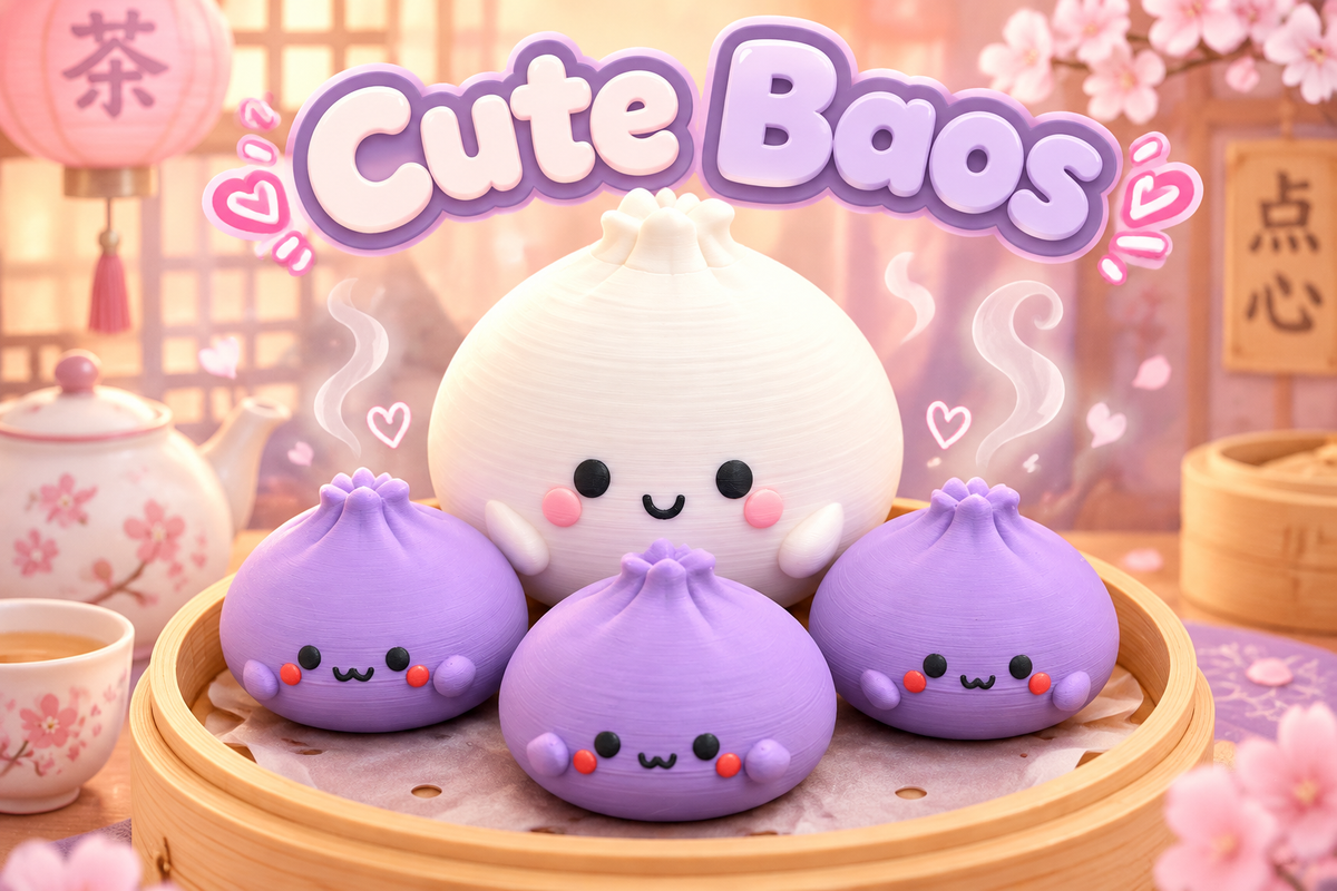 Cute Bao Dim Sum 3D Printed Kawaii Toy Set hero image