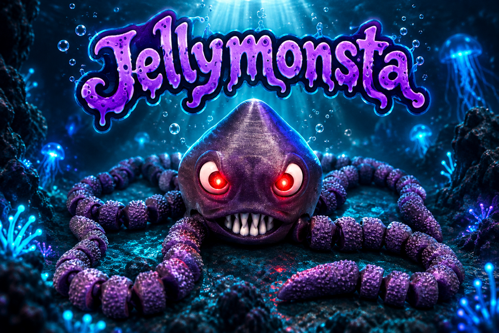 Jellymonsta 3D Printed Articulating Jellyfish Monster Toy hero image